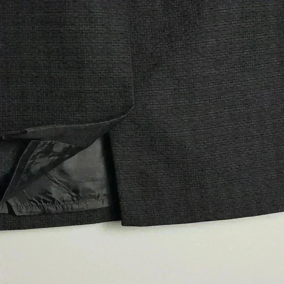 MARIO SERRANI Italy Classic Black Knit Lined Skirt w/ Pockets and Zipper Size 8 - Picture 9 of 14